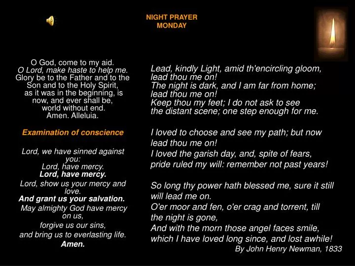 night prayer monday
