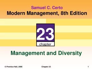 Samuel C. Certo Modern Management, 8th Edition
