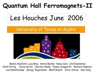 Quantum Hall Ferromagnets-II