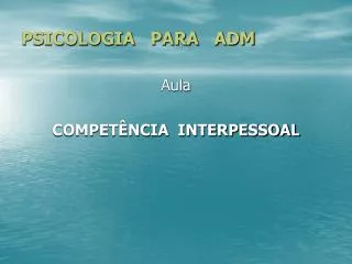psicologia para adm
