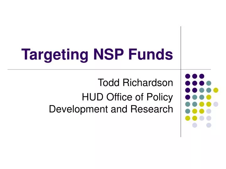 targeting nsp funds