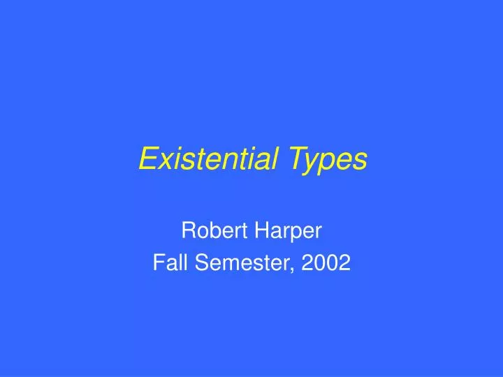 existential types