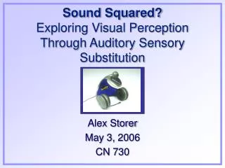 Sound Squared? Exploring Visual Perception Through Auditory Sensory Substitution