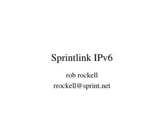 Sprintlink IPv6