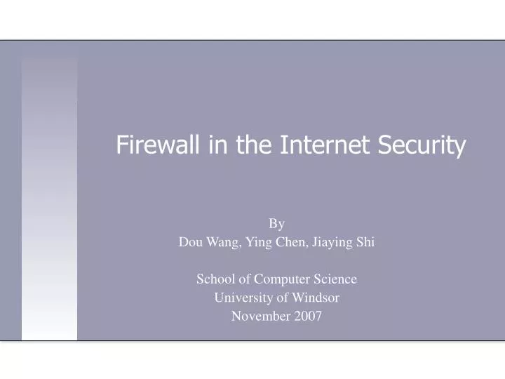 firewall in the internet security