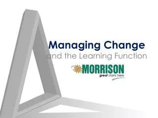 Managing Change and the Learning Function