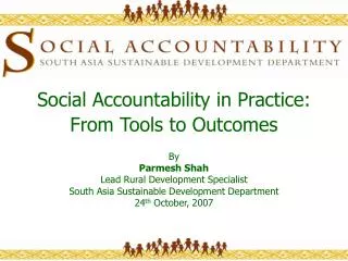 Social Accountability in Practice: From Tools to Outcomes