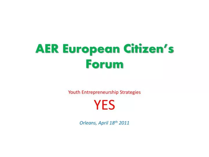 aer european citizen s forum