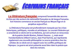 crivains fran ais