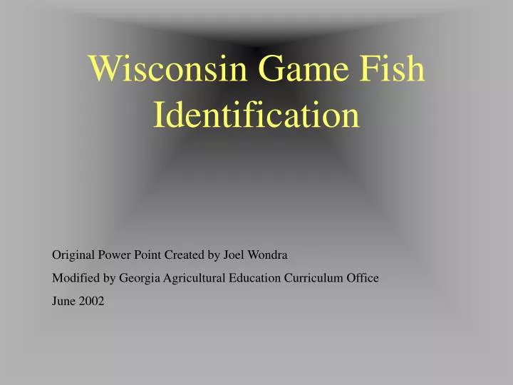 wisconsin game fish identification