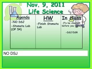Nov. 9, 2011 Life Science