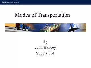 Modes of Transportation
