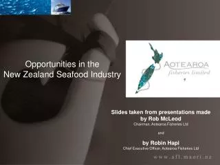 Opportunities in the New Zealand Seafood Industry