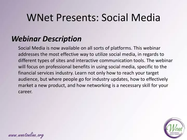 wnet presents social media