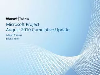 Microsoft Project August 2010 Cumulative Update