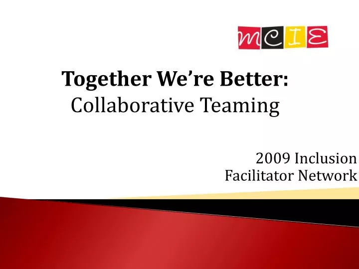 2009 inclusion facilitator network