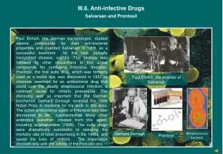 III.6. Anti-infective Drugs