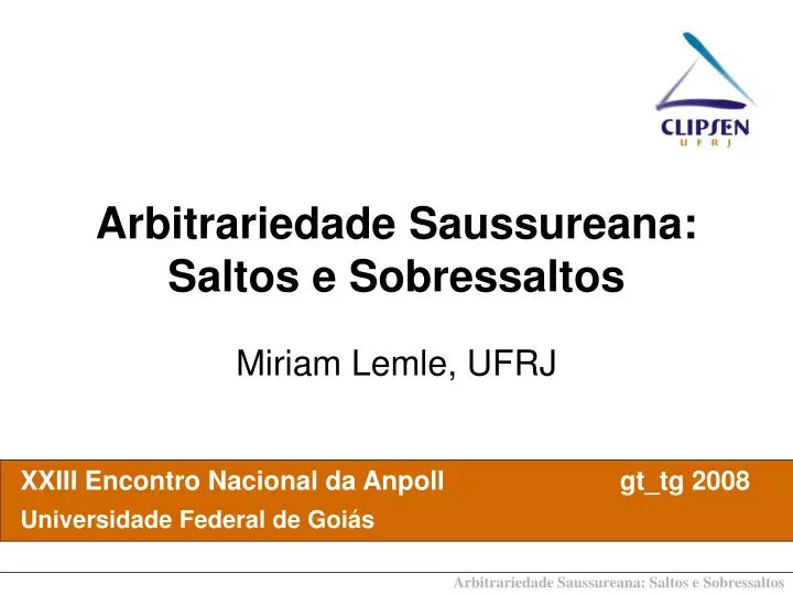 arbitrariedade saussureana saltos e sobressaltos