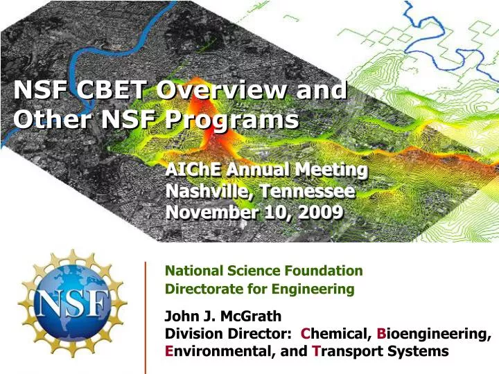 nsf cbet overview and other nsf programs