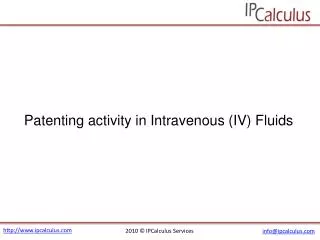 ipcalculus - intravenous (iv) fluids patenting activity