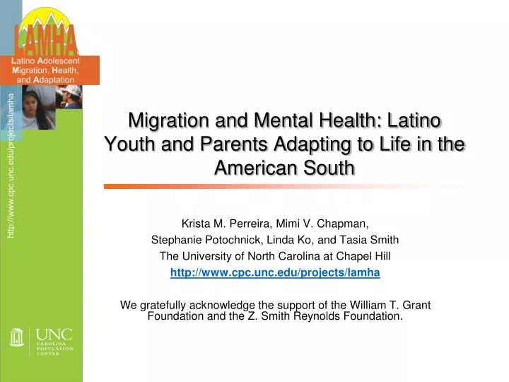 migration and mental health latino youth and parents adapting to life in the american south