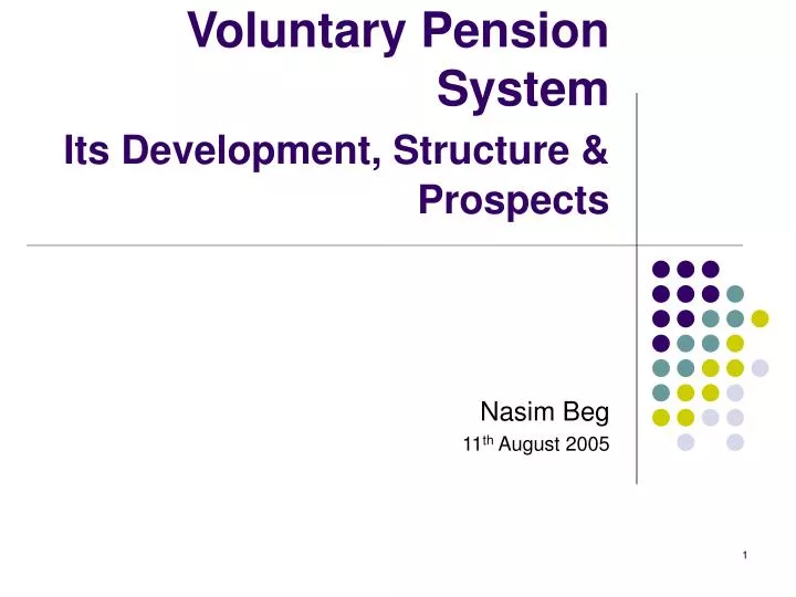 voluntary pension system its development structure prospects