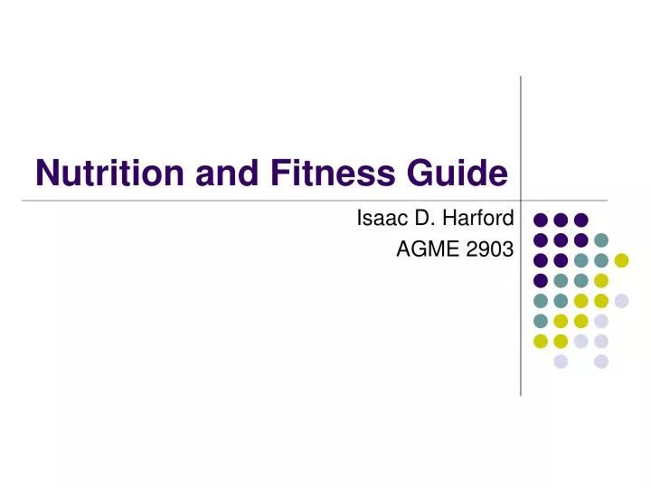 nutrition and fitness guide