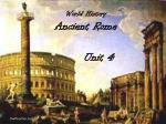 World History Ancient Rome - slide 1