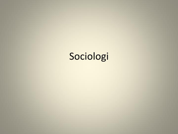 sociologi