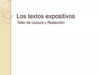 los textos expositivos