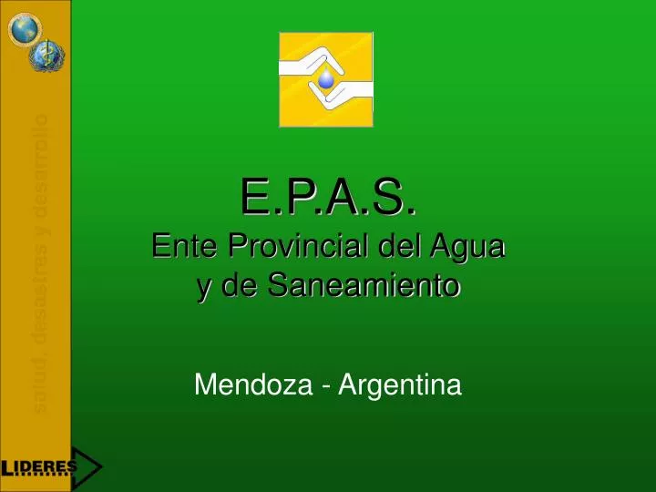 e p a s ente provincial del agua y de saneamiento