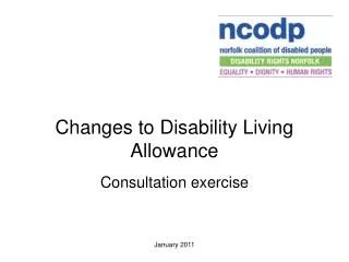 Changes to Disability Living Allowance