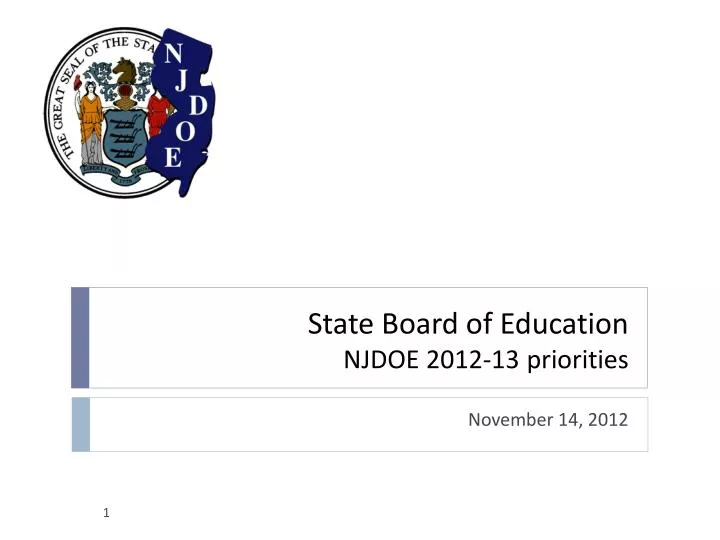 state board of education njdoe 2012 13 priorities