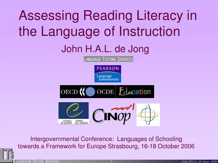 assessing reading literacy in the language of instruction