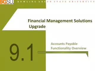 Financial Management Solutions Upgrade