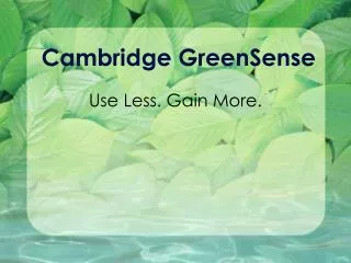 cambridge greensense