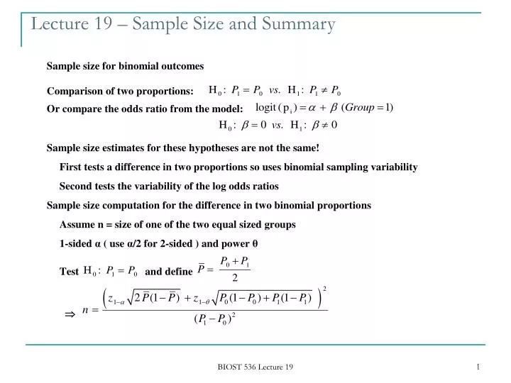 lecture 19 sample size and summary