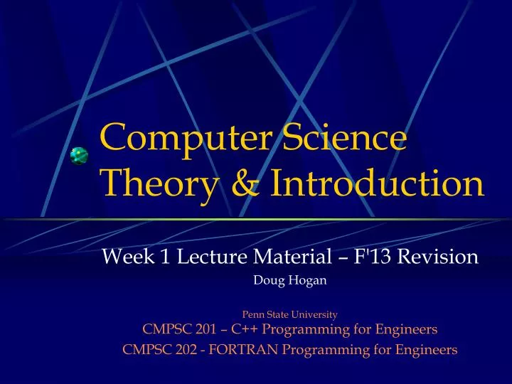 computer science theory introduction