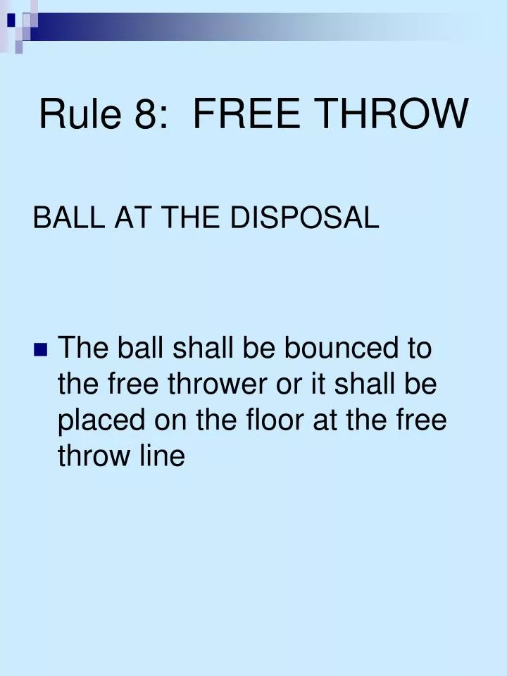 rule 8 free throw