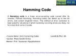 Hamming Code - slide 1