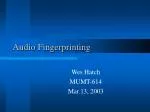 Audio Fingerprinting - slide 1