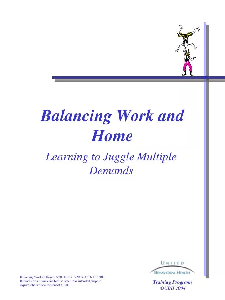 balancing work and home