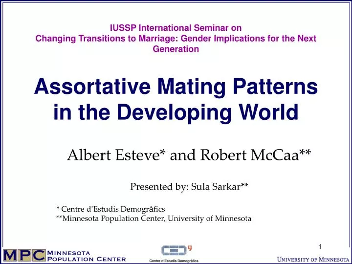 assortative mating patterns in the developing world