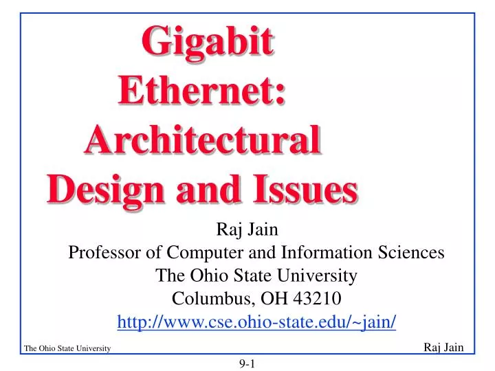 gigabit ethernet architectural design and issues