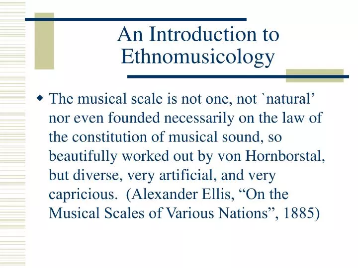 an introduction to ethnomusicology