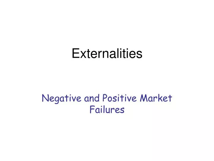 externalities