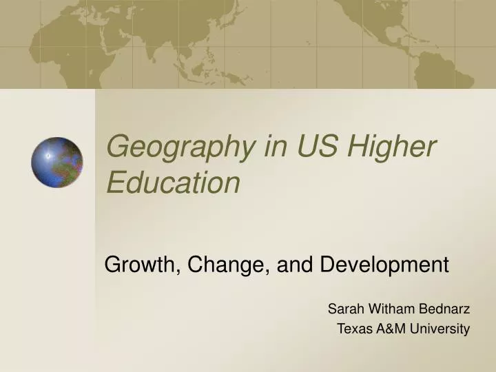 geography in us higher education