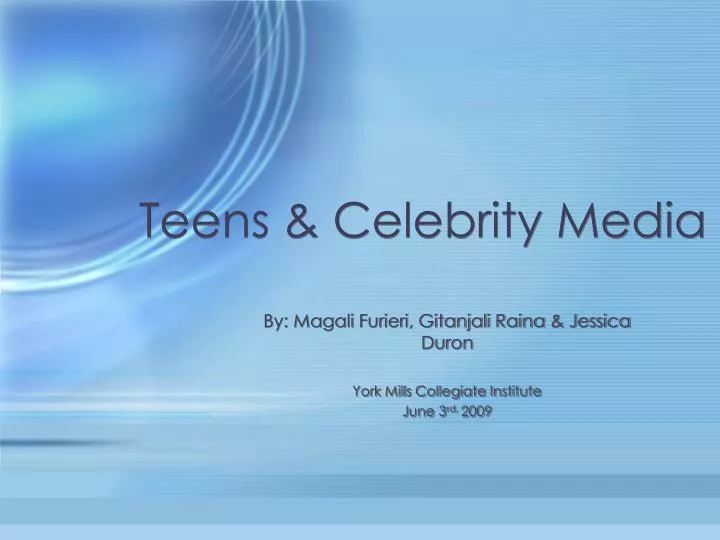 teens celebrity media