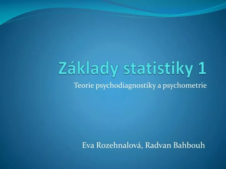 z klady statistiky 1