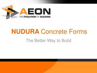NUDURA Concrete Forms